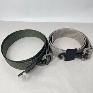 Bison Designs Set of 2 Belts 44MM‎ Olive Green Desert Sand Nylon Webbing